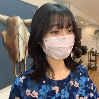 ミディアム 【韓国風くびれヘア】 joule小木曽輝のヘアスタイル
