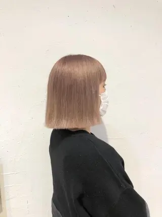 ショート カラー 銀座/ハイトーン/ hayaka 🖤のヘアスタイル