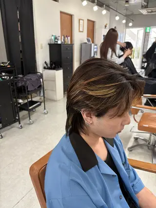 メンズ 海外風パーマ カラー特化園田　楓莉のヘアスタイル