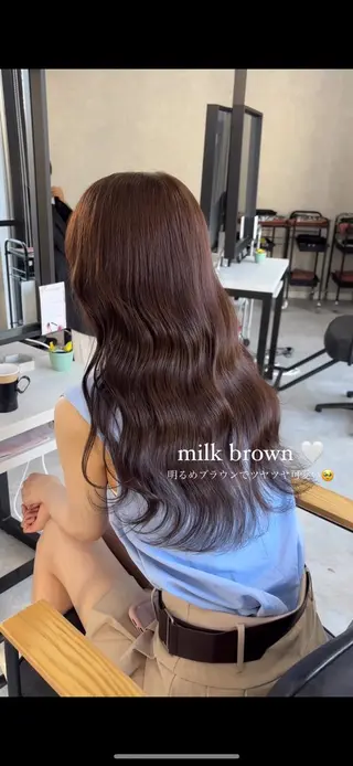 ロング カラー 縮毛矯正×透明感 カラー hinataのヘアスタイル