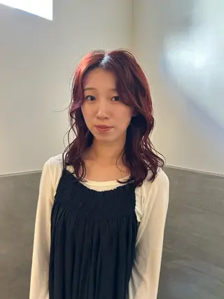 セミロング 田口 樹理のヘアスタイル