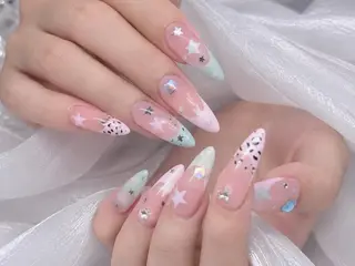 ロング カラー Bling Salonのネイルデザイン