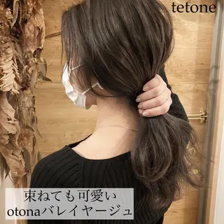 ミディアム カラー テトネ タカシのヘアスタイル