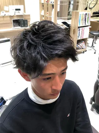 ショート パーマ ヘアアレンジ メンズ メンズパーマ特化/ メッシュ/薫/店長のヘアスタイル