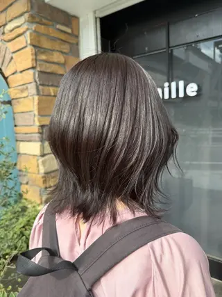 ミディアム カラー 透明感カラー/パーマ 🌀アオノのヘアスタイル
