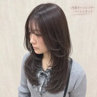 セミロング 店長✨レイヤー✖️ 髪質改善✖️韓国ヘアのヘアスタイル