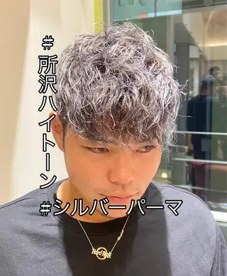 カラー パーマ メンズ 所沢パーマ セキネユウタのヘアスタイル