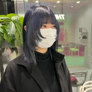 ミディアム カラー パーマ ヘアアレンジ メンズ キッズ ネイル マツエク・マツパ アイブロウ KANAMI 🌏のヘアスタイル