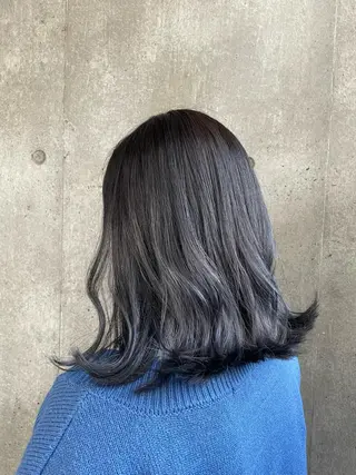 ミディアム カラー もりたみかこ 美容師お休み中のヘアスタイル