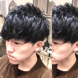 ショート パーマ メンズ メンズヘア特化 崎田 成人のヘアスタイル