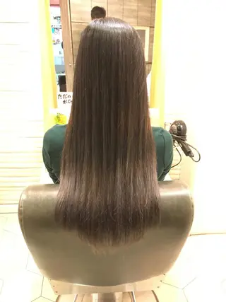 ロング カラー カット無料/髪質改善 髪質根本改善/艶髪のヘアスタイル