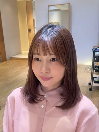 ミディアム パーマ 縮毛矯正/レイヤー 🌙児玉光瑠のヘアスタイル