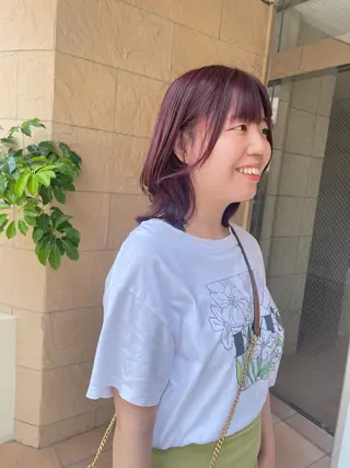 セミロング カラー 月100人以上 髪質改善施術|谷口のヘアスタイル