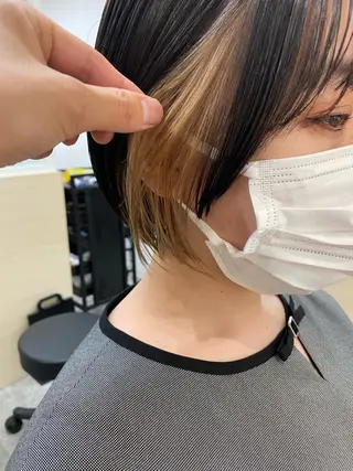 ショート カラー 白髪ぼかし/ショート /ミニボブだいじのヘアスタイル