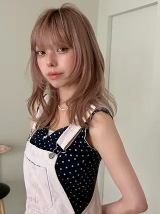 セミロング カラー 小顔ボブ jilblanカホのヘアスタイル