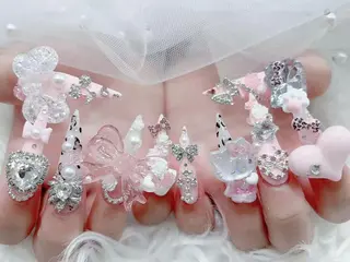 ネイル 🎀Reina🎀 長さ出し新宿のネイルデザイン