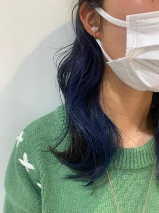 セミロング カラー ヘアアレンジ 🐝岡本 柚葉🐝のヘアスタイル