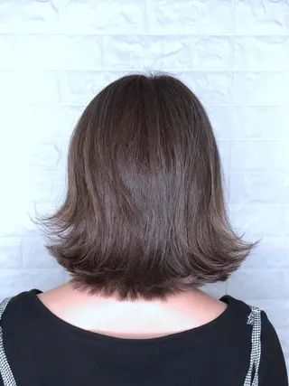 ミディアム カラー 髪質改善縮毛矯正 美容師✂️山崎竜二のヘアスタイル