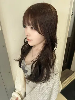 ロング カラー ヘアアレンジ 🤍清楚系 韓国レイヤー🤍拓朗のヘアスタイル