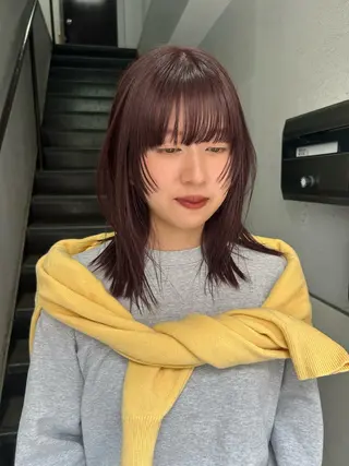 ミディアム Sora/レイヤー/ 似合わせカラー🤎のヘアスタイル
