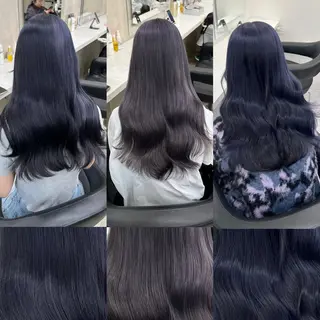 ロング 寒色/ベージュヘア ブリーチありMiOのヘアスタイル