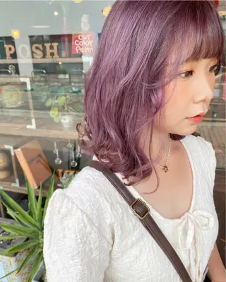 ミディアム カラー 玉木 育実のヘアスタイル