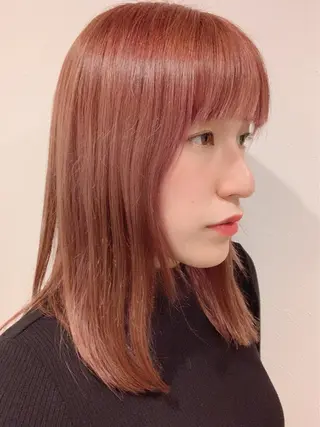 セミロング カラー 西田 佳世のヘアスタイル