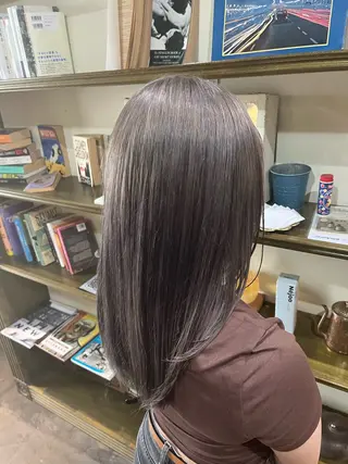 セミロング カラー 透明感×柔らか質感/ 小林 佳祐Aimeeのヘアスタイル