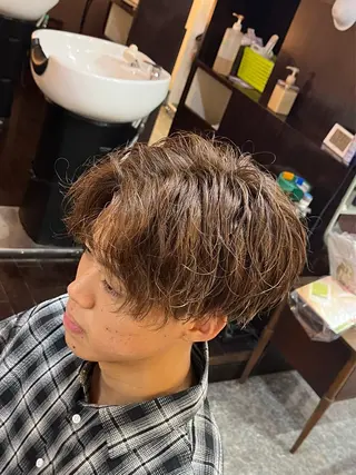 ミディアム パーマ 🌈予約の98%パ ーマ⭕️🌈福本のヘアスタイル