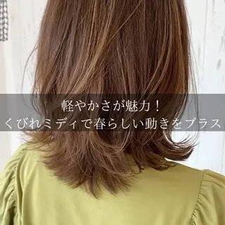 ミディアム カラー 湯浅 了一のヘアスタイル