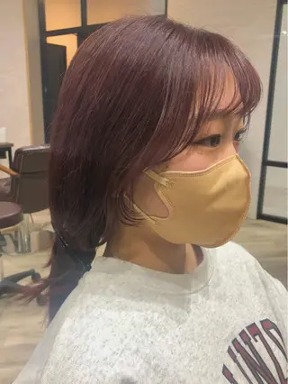 セミロング ヘアアレンジ 韓国レイヤー/顔周り 美髪矯正 KAITOのヘアスタイル