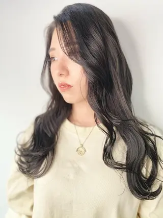 ロング カラー レイヤーカット 赤み消し　店長/大和のヘアスタイル