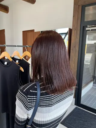 ミディアム カラー 林 美優のヘアスタイル