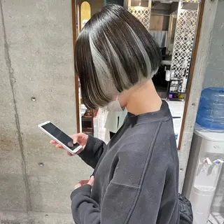 ミディアム カラー 堺 鳳 ママ美容師 yukariのヘアスタイル
