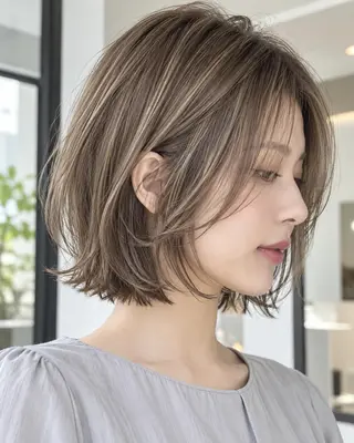 カラー ✨東浦 透明感カラー デザインカラーのヘアスタイル