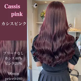 ロング カラー 🍒暖色🍒ブリーチ なしカラー/たくみ。のヘアスタイル