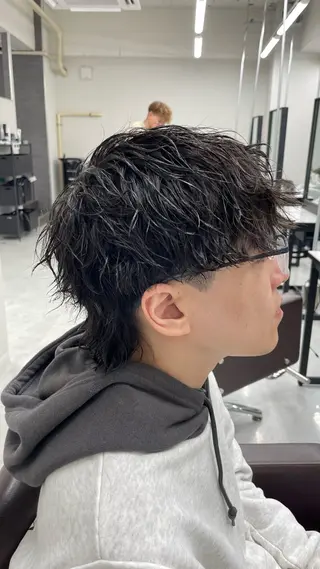 ミディアム パーマ メンズ メンズ特化AMITY SHINGOのヘアスタイル