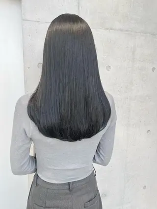 セミロング カラー パーマ ヘアアレンジ 透明感カラー✂︎ /縮毛矯正/YUKAのヘアスタイル