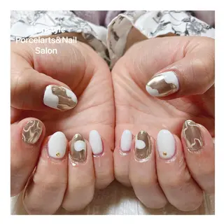 ミディアム ネイル 🐾enen style 🐾のネイルデザイン