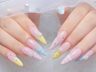 ロング カラー yuna ユナのネイルデザイン