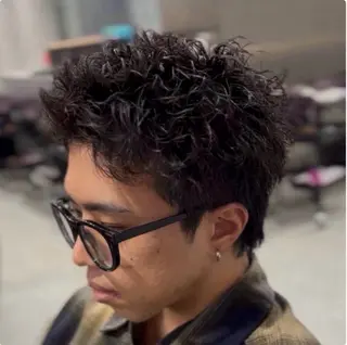 ショート カラー パーマ メンズ 🔥メンズ 特化🔥菊水皐暉🔥のヘアスタイル