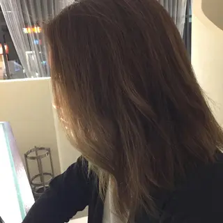 セミロング カラー 撮影モデルさん募集 渡邊直幸のヘアスタイル