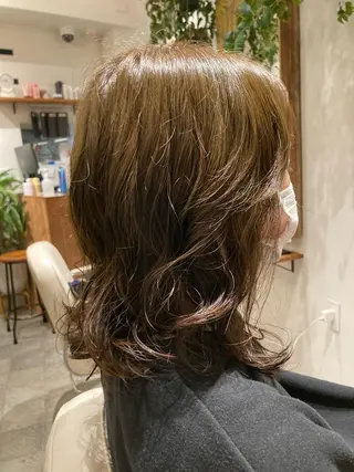 ミディアム パーマ 大方 いくみのヘアスタイル
