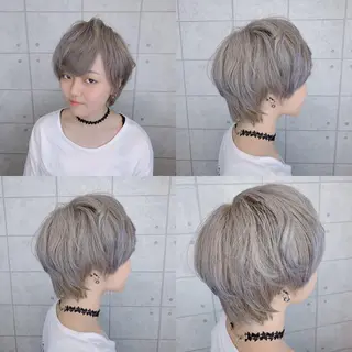 ショート カラー ヘアアレンジ 🌿‬ ܸAir 透明感🌱西村知佳のヘアスタイル
