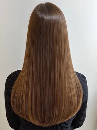 ロング 桑田 新菜のヘアスタイル
