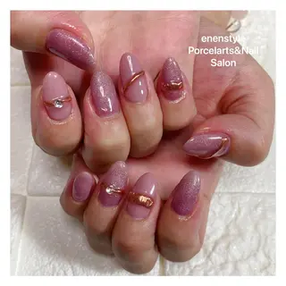 ミディアム ネイル マツエク・マツパ 🐾enen style 🐾のネイルデザイン