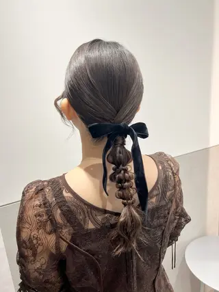 セミロング カラー ヘアアレンジ 新宿color🐝 AYAKA🌈💖のヘアスタイル