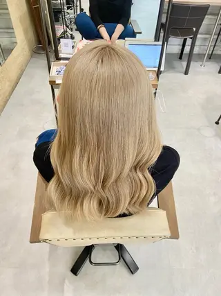 セミロング カラー ブリーチなしwカラー /艶カラー/oukaのヘアスタイル