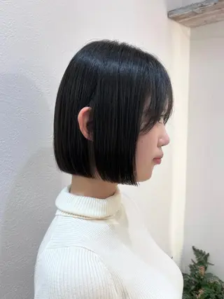 ショート カラー ボブ/レイヤーボブ/ 髪質改善/梶川 夏季のヘアスタイル