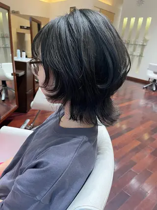 ショート 梅田茶屋町ヘッドスパ ＆艶カラー　りほのヘアスタイル